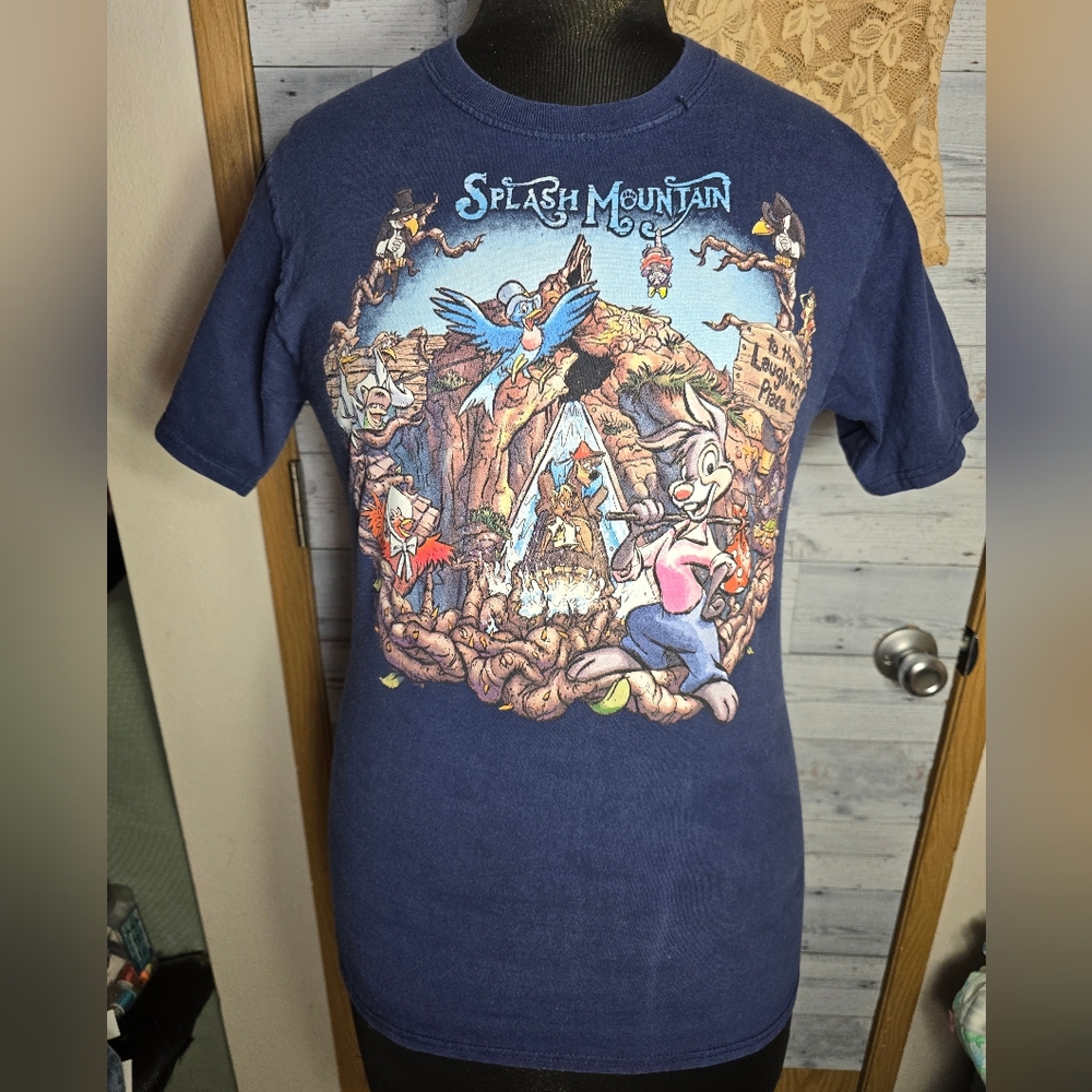 Vtg 90s Disney Splash Mountain Graphic T-Shirt Rare Discontinued